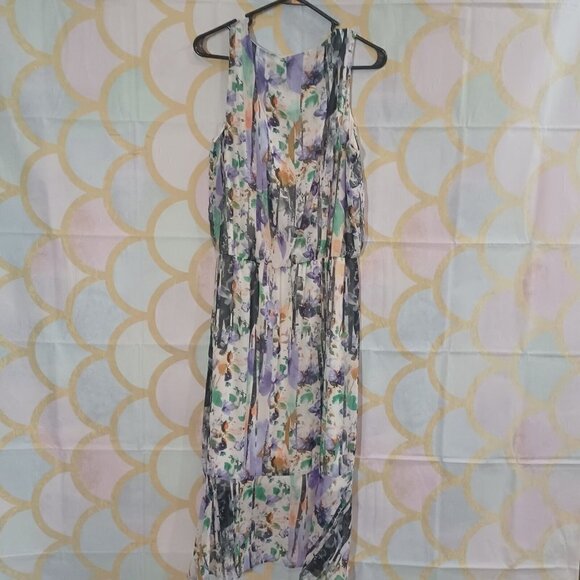 Robert Louis Ladies Casual Flowy Dress Size M Multicolor Floral Print NWT $55 - Picture 4 of 8